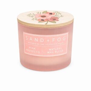 Pink Prosecco Pink Decorative Candle with Floral Lid